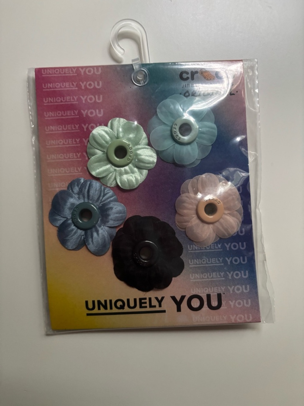 CROCS Flower Charms  in Mint, Light Blue, Navy, Blush & Black